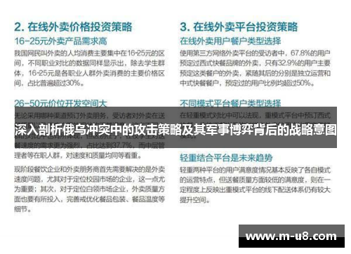 深入剖析俄乌冲突中的攻击策略及其军事博弈背后的战略意图